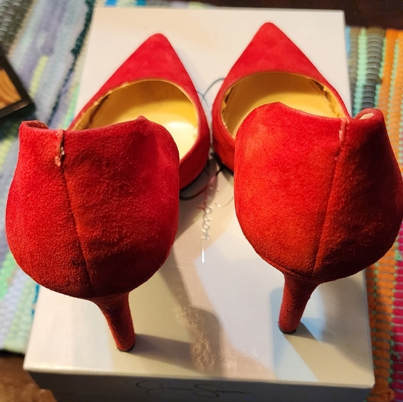 Jessica Simpson Red Pump Size 8.5M - Picture 6 of 8